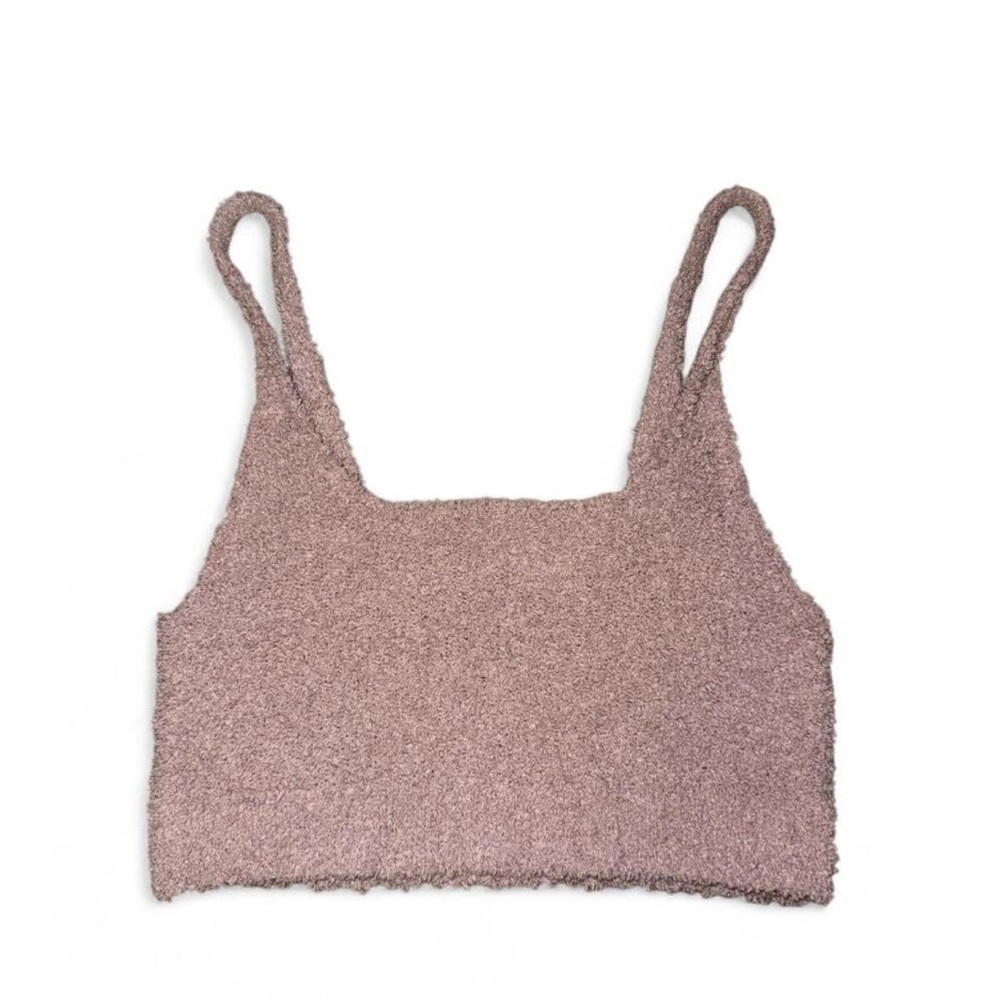 Urban Outfitters Soft Textured Pink Crop Bra Top